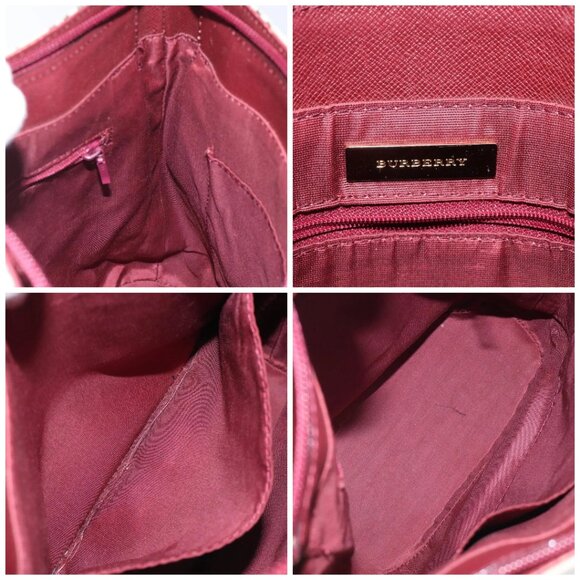 BURBERRY Nova Check Shoulder Bag Canvas Beige Gold Auth bs24664 - Picture 15 of 16